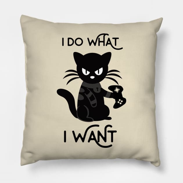 Cool Cat Love Gaming Pillow by kooicat