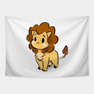 Cute Lion Drawing Tapestry