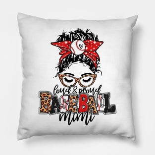 Baseball Mimi Leopard   Loud And Proud Baseball Mimi Pillow