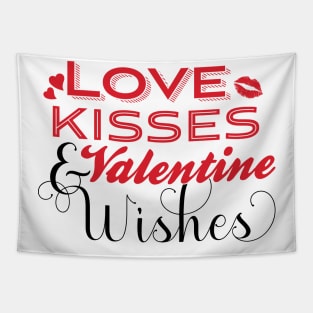 'Love Kisses & Valentine Wishes' Valentine's Day Gift Tapestry