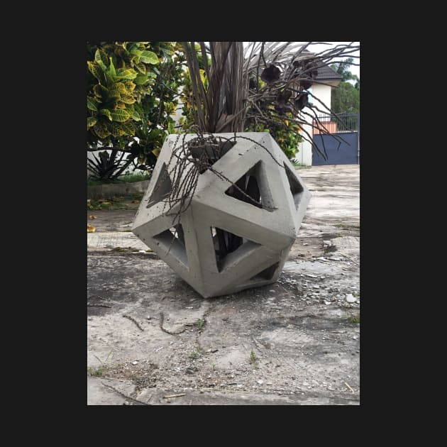 concrete icosahedron gmtrx by Seni Lawal