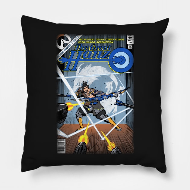 The Great Hanzo Pillow by juanotron