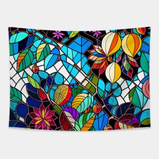 Stained Glass Fruit Tapestry