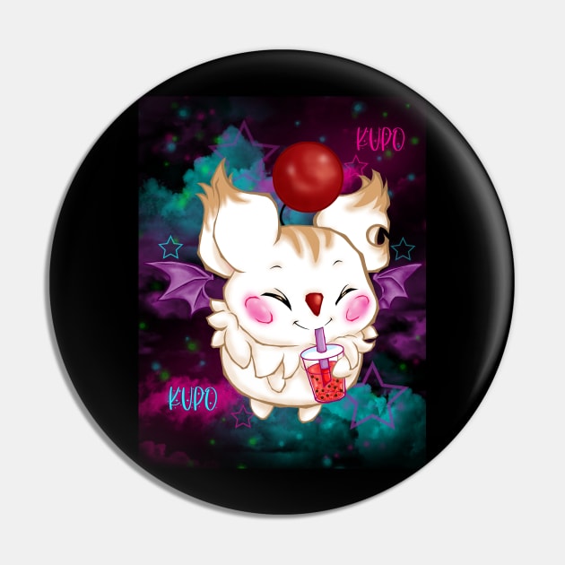 Moogle - Bubble Tea Pin by Artimas Studio