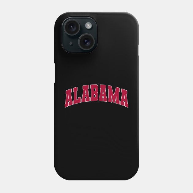 Alabama - jersey college university font text letters football baseball christmas birthday gift letters text basketball softball volleyball hockey love fan player gift for men women kids mothers fathers day dad mom vintage retro city state name Phone Case by Fanboy04