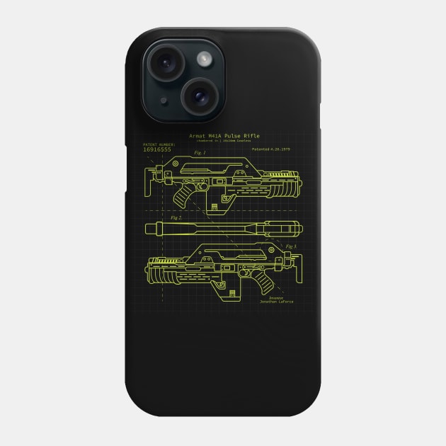 Pulse Rifle Aliens BluePrint Ripley Phone Case by stayfrostybro