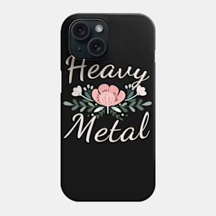 Funny Heavy Metal with Flowers Phone Case