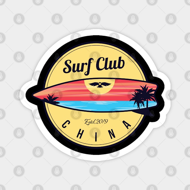 China surf beach Magnet by NeedsFulfilled