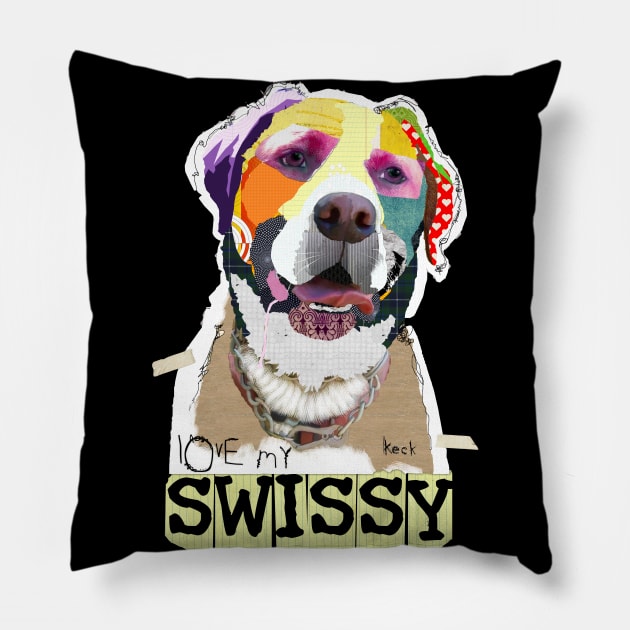 Swissy Pillow by michelkeck