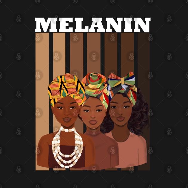 Melanin Afro Queens Black Pride by Merchweaver