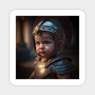 A Cute Gladiator Baby Magnet