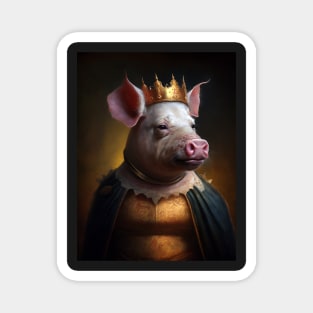 Royal Portrait of a Pig Magnet