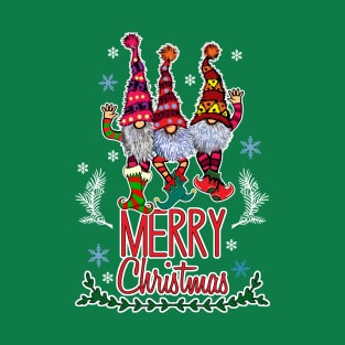 Cute Merry Christmas Gnomes T-Shirt