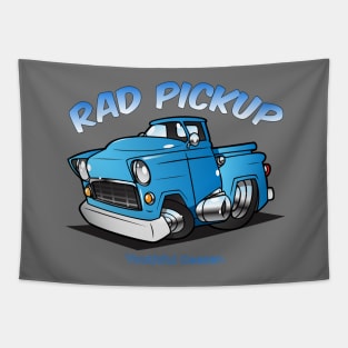 Rad Pickup Cartoon Car Toon Tapestry