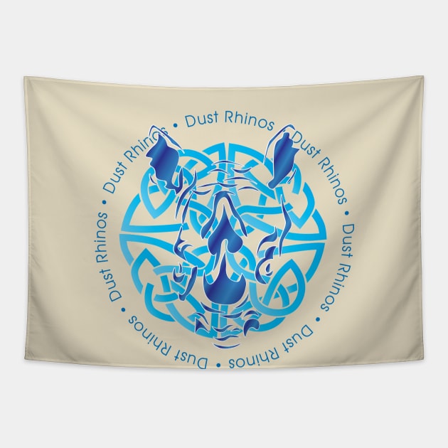 Dust Rhino Blue Knotwork Tapestry by Dust Rhinos Swag Store