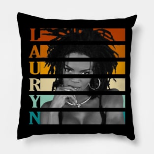 Retro Text Color of L.A.U.R.Y.N Pillow