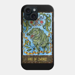 Page Of Swords. Magic Gate Tarot Card Design. Phone Case