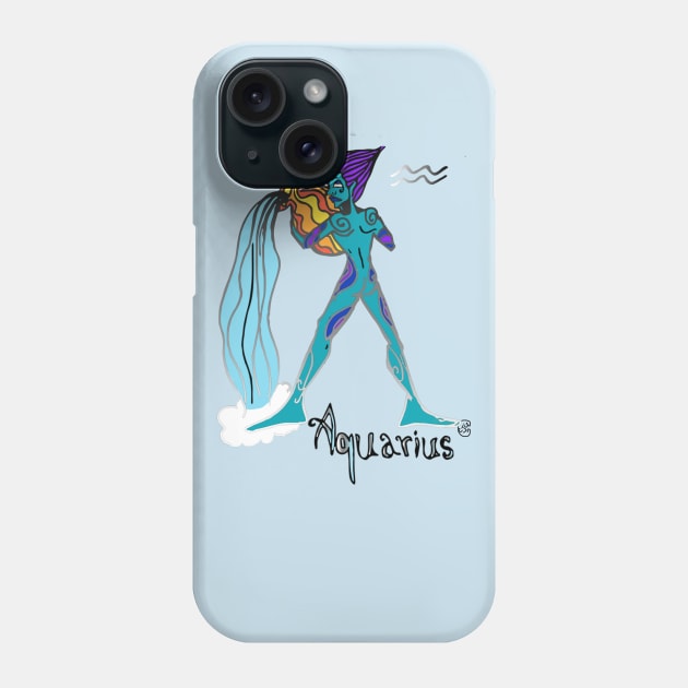 Aquarius Phone Case by charleyllama