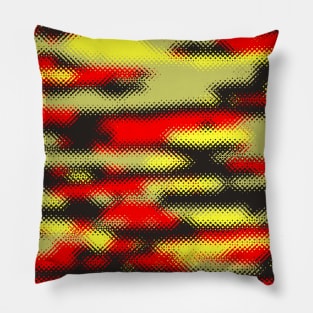 Camouflage Olive Yellow Red Pillow