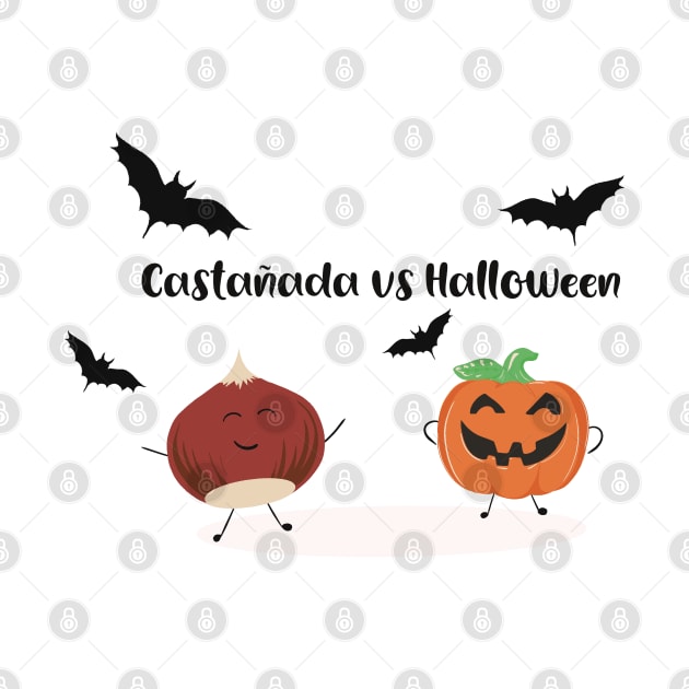 Bona Castanyada Catalán Halloween vs castañada by Holailustra