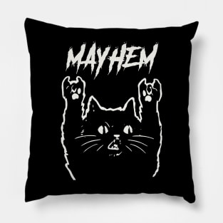 mayhem metal cat Pillow