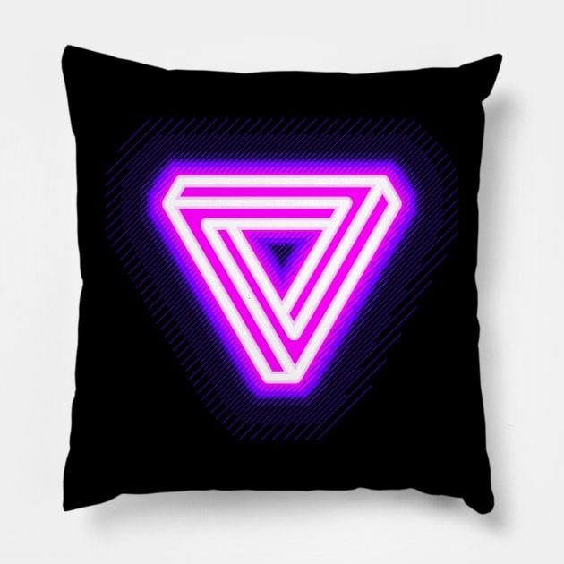 Pink Triangle Pillow by eranfowler