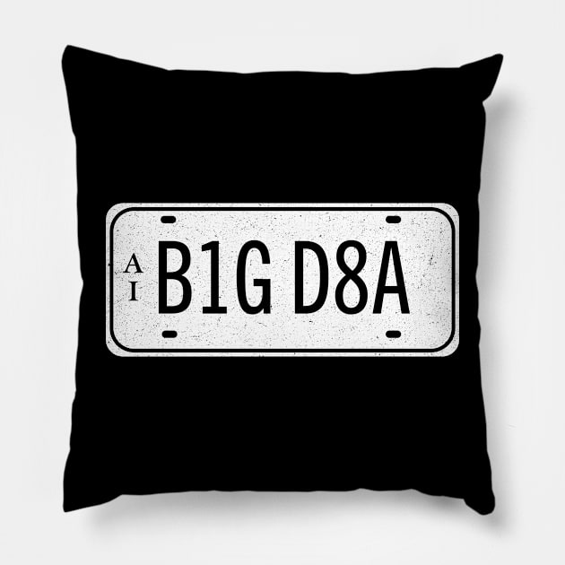 Big Data Number Plate | Machine Learning Data Analyst Pillow by orumcartoons