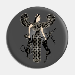 Artemis with Stag and Panther Pin