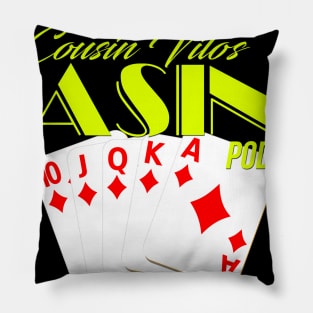 Cousin Vito's Casino Playing Card Logo Shirt Pillow