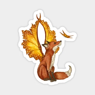 Fox Fairy orange Magnet