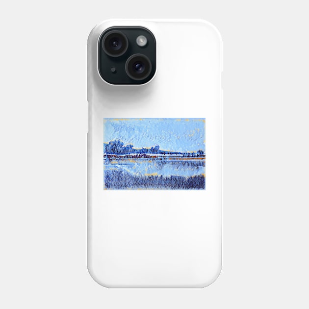 Blue Lakeside Phone Case by reyhanartstudio