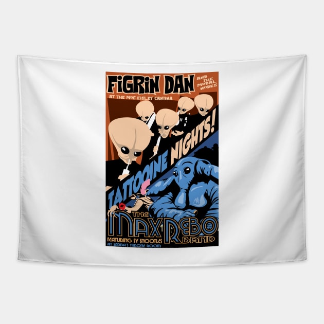 Figrin D'an Cantina Band Tapestry by CuddleswithCatsArt