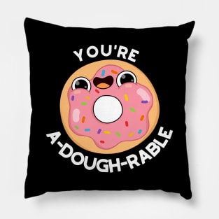 A-dough-rable Cute Funny Donut Pun Pillow