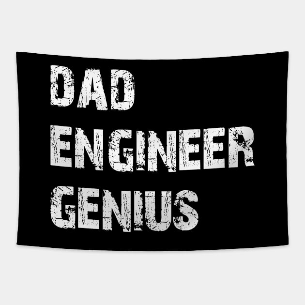 Dad Engineer Genius Tapestry by KC Happy Shop