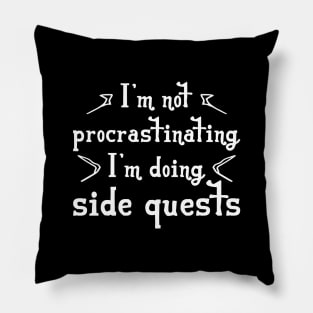 Procrastinating Side Quest Pillow