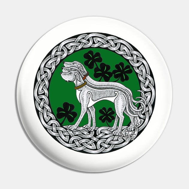 Triple Celtic Irish Wolfhound Ring Pin by patfish