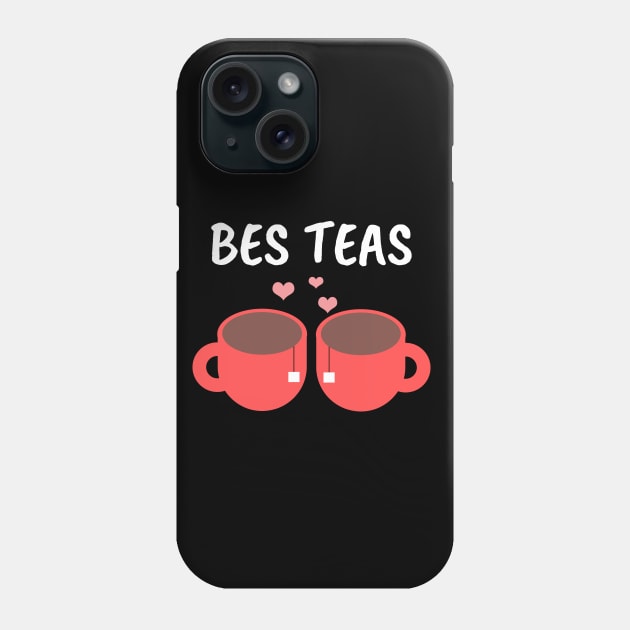 Bes teas - Besties funny friendship pun  for friends bff best friend matching friendship day gift Phone Case by Petalprints