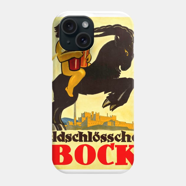 Vintage Advertising - Feldschlosschen Bock Phone Case by Culturio