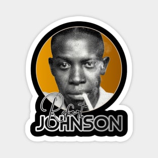 Retro Robert Johnson Gold Tribute Magnet