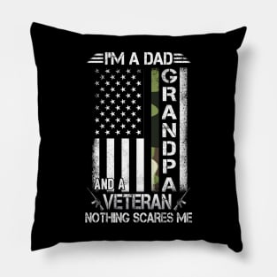 I'm A Dad Grandpa And A Veteran Nothing Scares Me Pillow