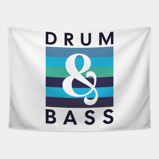 DRUM & BASS  - Blue Rainbow (light print) Tapestry