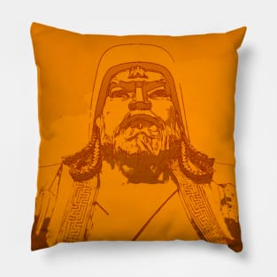 Vaporwave Genghis Khan 4225 Ulaanbaatar Pillow