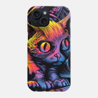 Alien Kitty Cat Lurks in the Shadows Phone Case