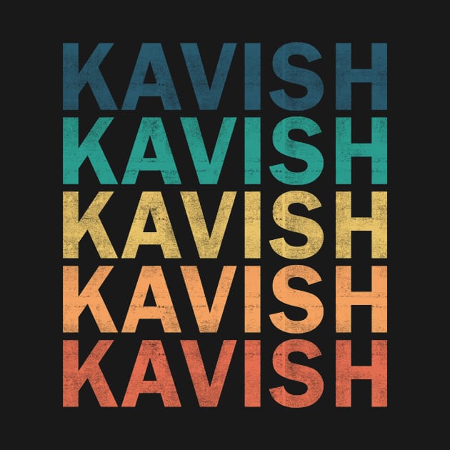 Kavish Name T Shirt - Kavish Vintage Retro Name Gift Item Tee by henrietacharthadfield