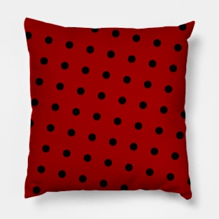 Pattern Series: Funny Christmas Black Polkadot Pillow