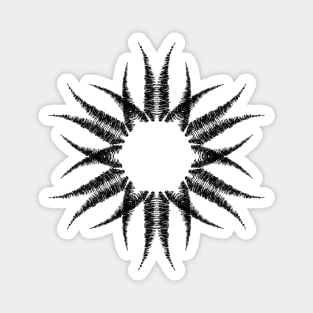 Mandala Spiky Black Magnet