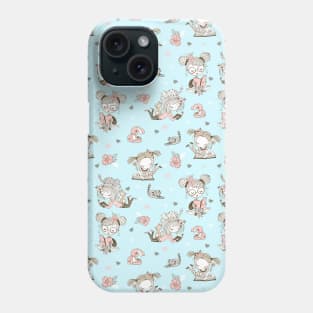 Girls Reading Books Phone Case