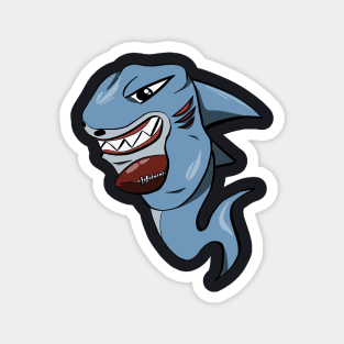 Football Shark Mascot Magnet