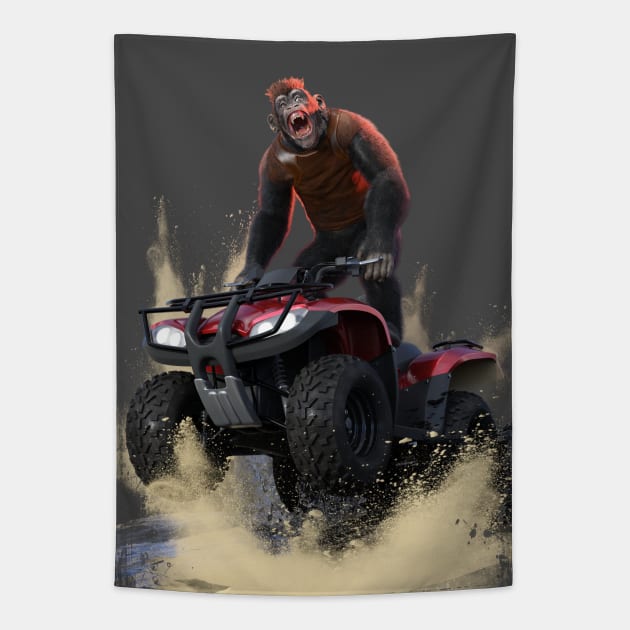 ATV Gorilla Tapestry by vonHobo