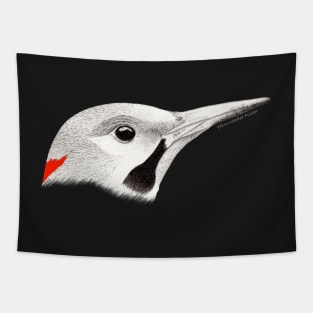 Northern Flicker (Colaptes auratus) - black Tapestry